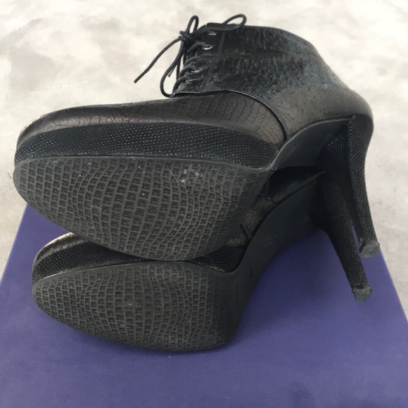 Stuart Weitzman Black melange ankle booties - Picture 5 of 8